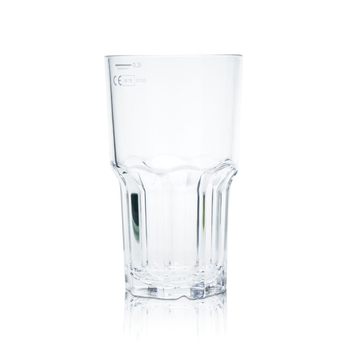 glass4ever Becher Glas 0,32l Kunststoff Mehrweg Gläser Unzerbrechlich Granity – Ansicht 2