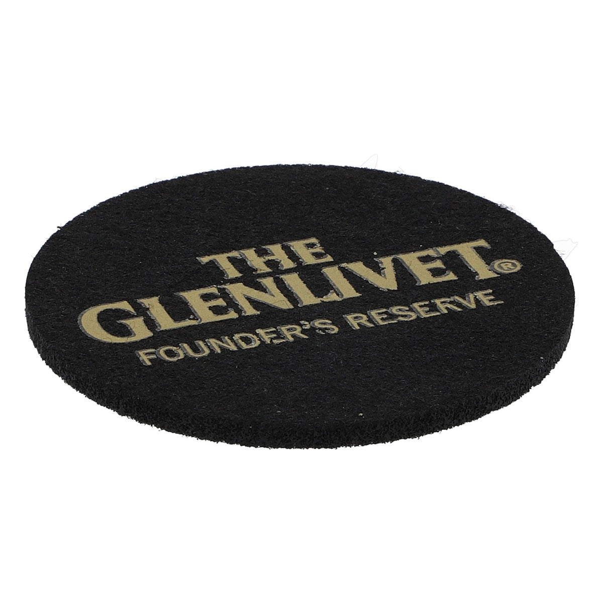 Glenlivet Whiskey Filz Untersetzer Glasuntersetzer Schwarz 6,2cm Durchmesser "Glenlivet Founders Reserve"