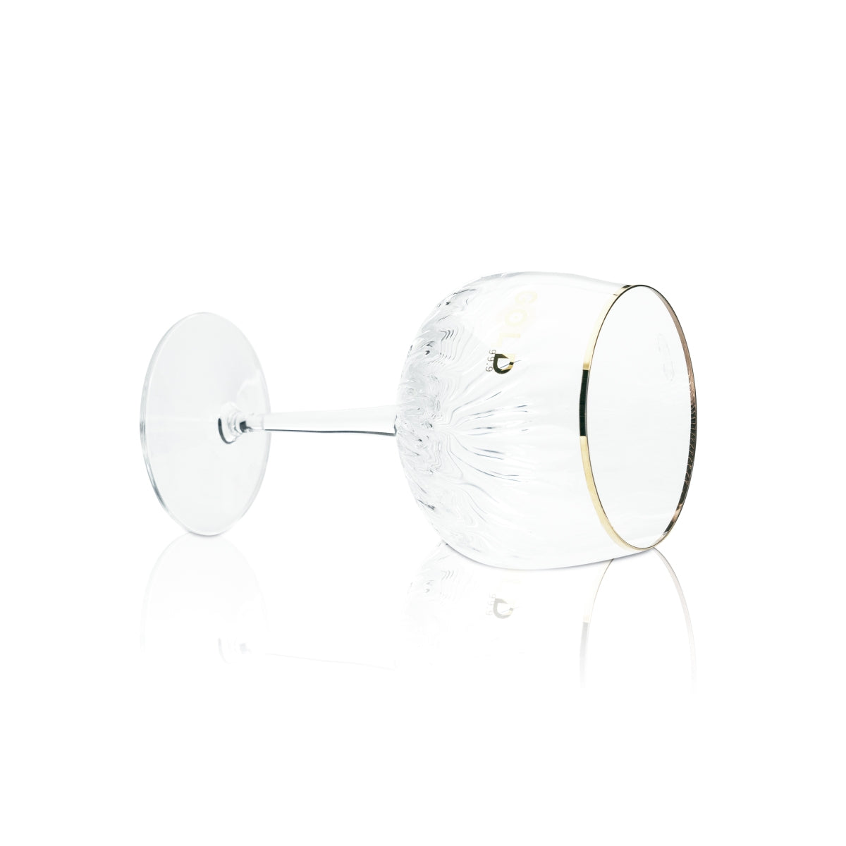 Gold Gin Glas Ballon 0,7l Kelch Goldrand Kontur Gläser Tonic Cocktail Longdrink – Ansicht 3