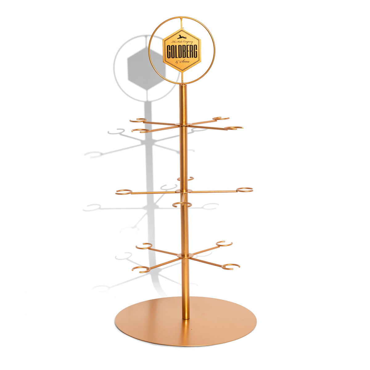 Goldberg Softdrink Gläserbaum Gläserträger Glaspresenter Serving Tree Kupfer