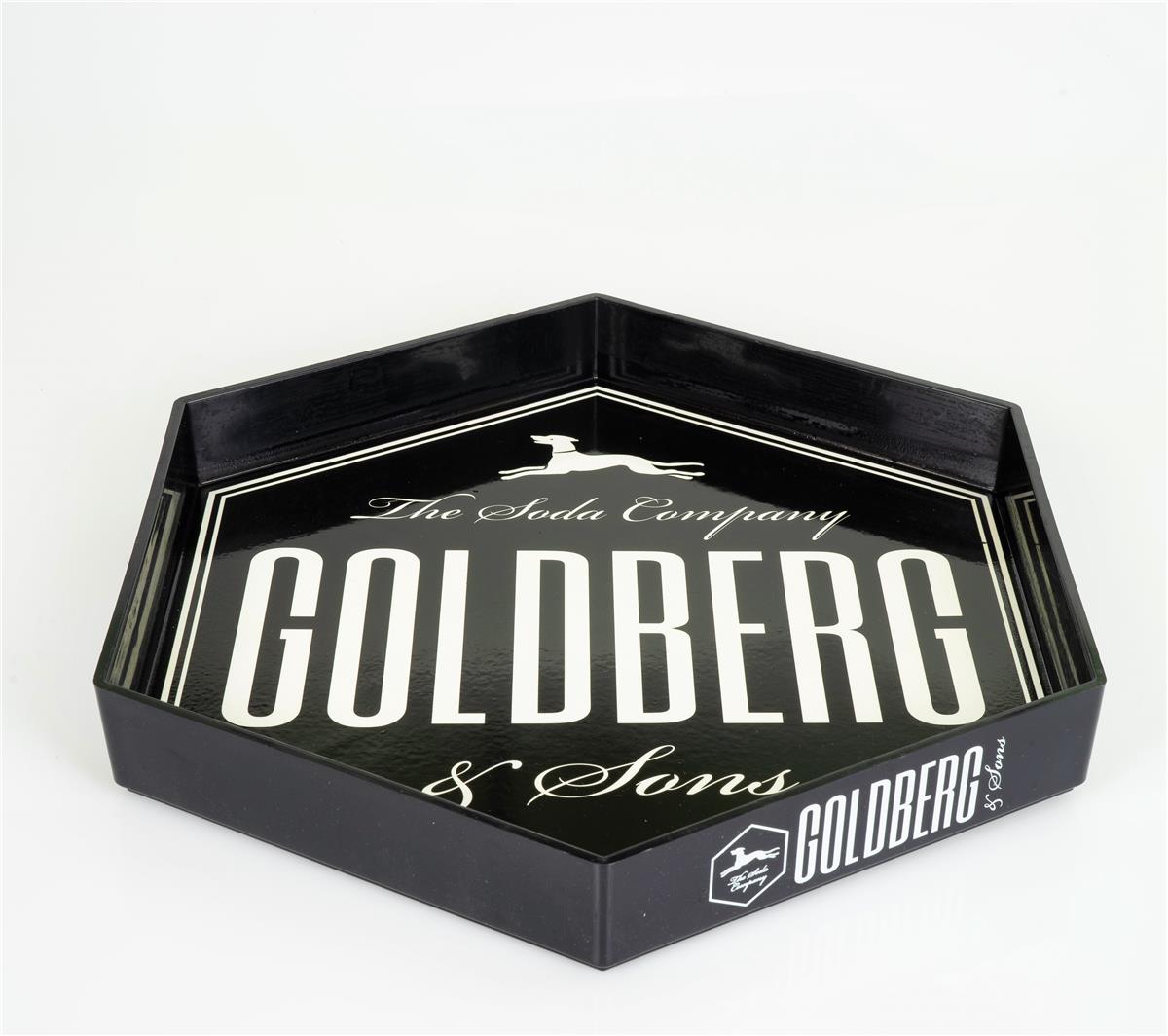 Goldberg Tonic Serviertablett Kellner Gastro Gläser Kunststoff schwarz