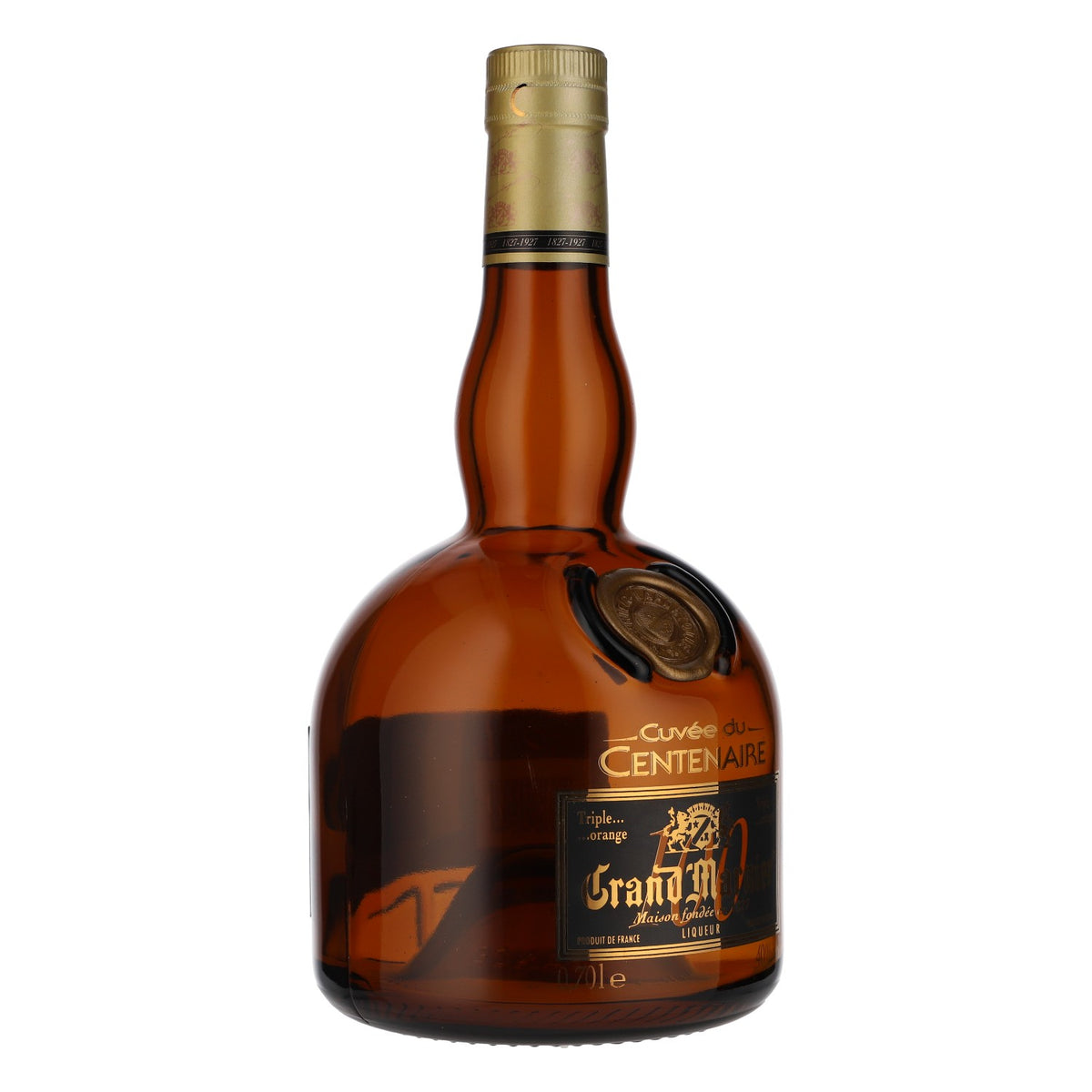 Grand Marnier Likör Showflasche Leere Flasche 100 Jahre mit Box – Ansicht 2