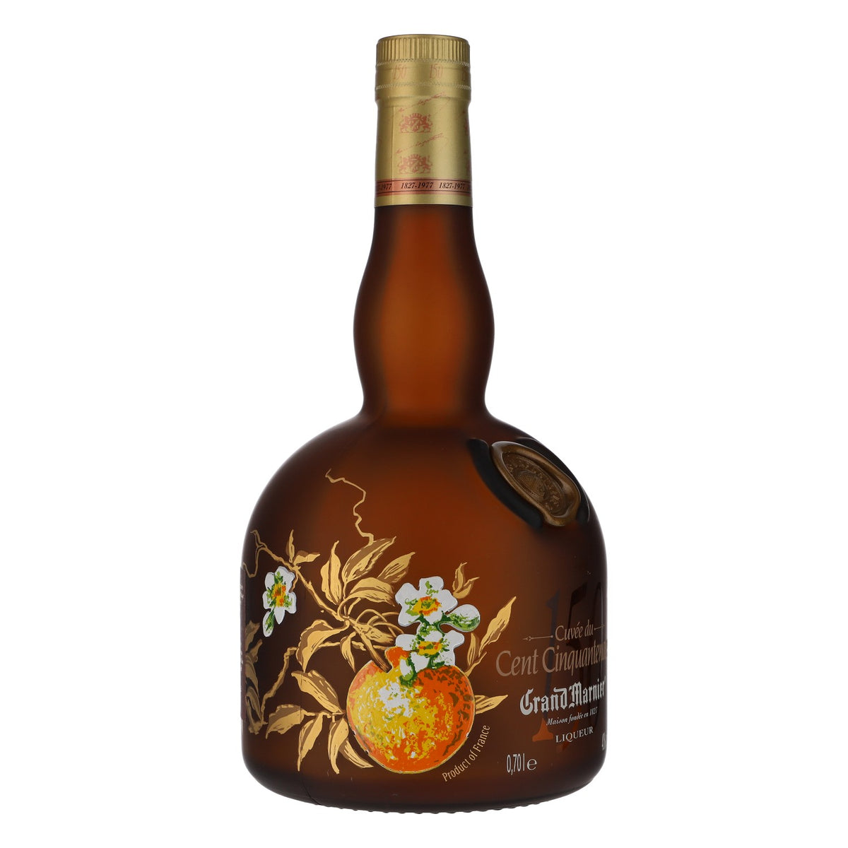 Grand Marnier Likör Showflasche Leere Flasche 150 Jahre mit Box – Ansicht 2