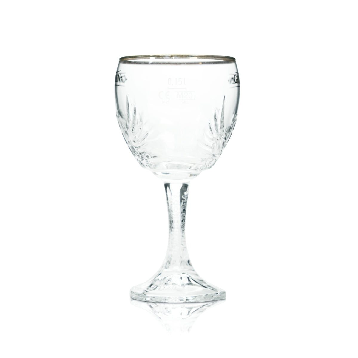 Grimbergen Bier Glas 0,15l Pokal Kelch Tulpe Relief Kontur Phoenix Gläser Mini – Ansicht 2