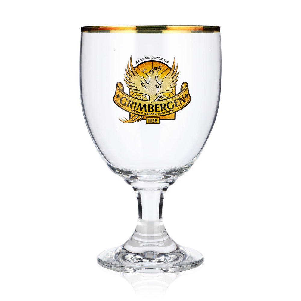 Grimbergen Bier Glas 0,5l Pokal Kelch Phoenix Goldrand Ritzenhoff