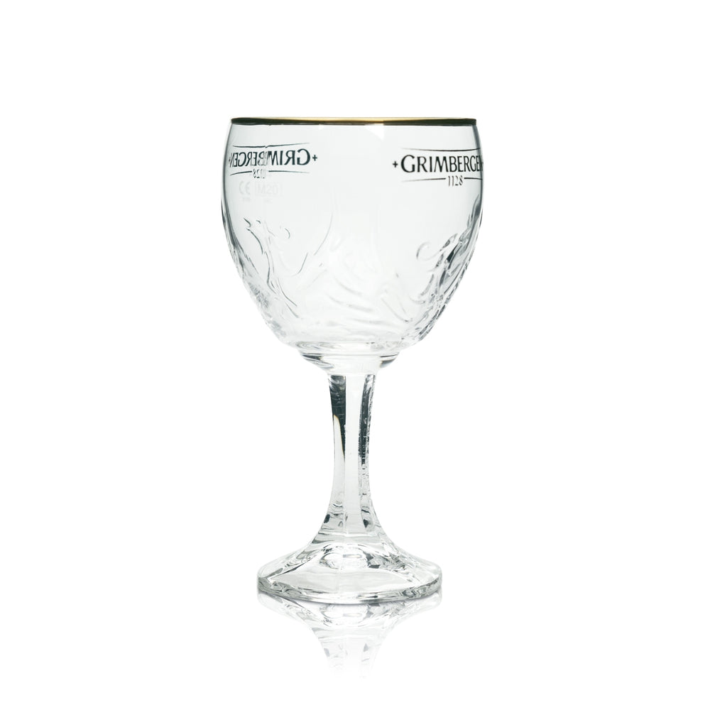 Grimbergen Glas 0,33l Pokal Kelch Phoenix Kontur Goldrand Gläser Gastro Beer