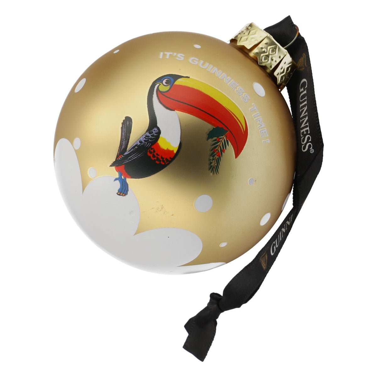 Guinness Bier Christbaumkugel Weihnachtsbaum Kugeln Gold "It´s Guinness time" – Ansicht 2