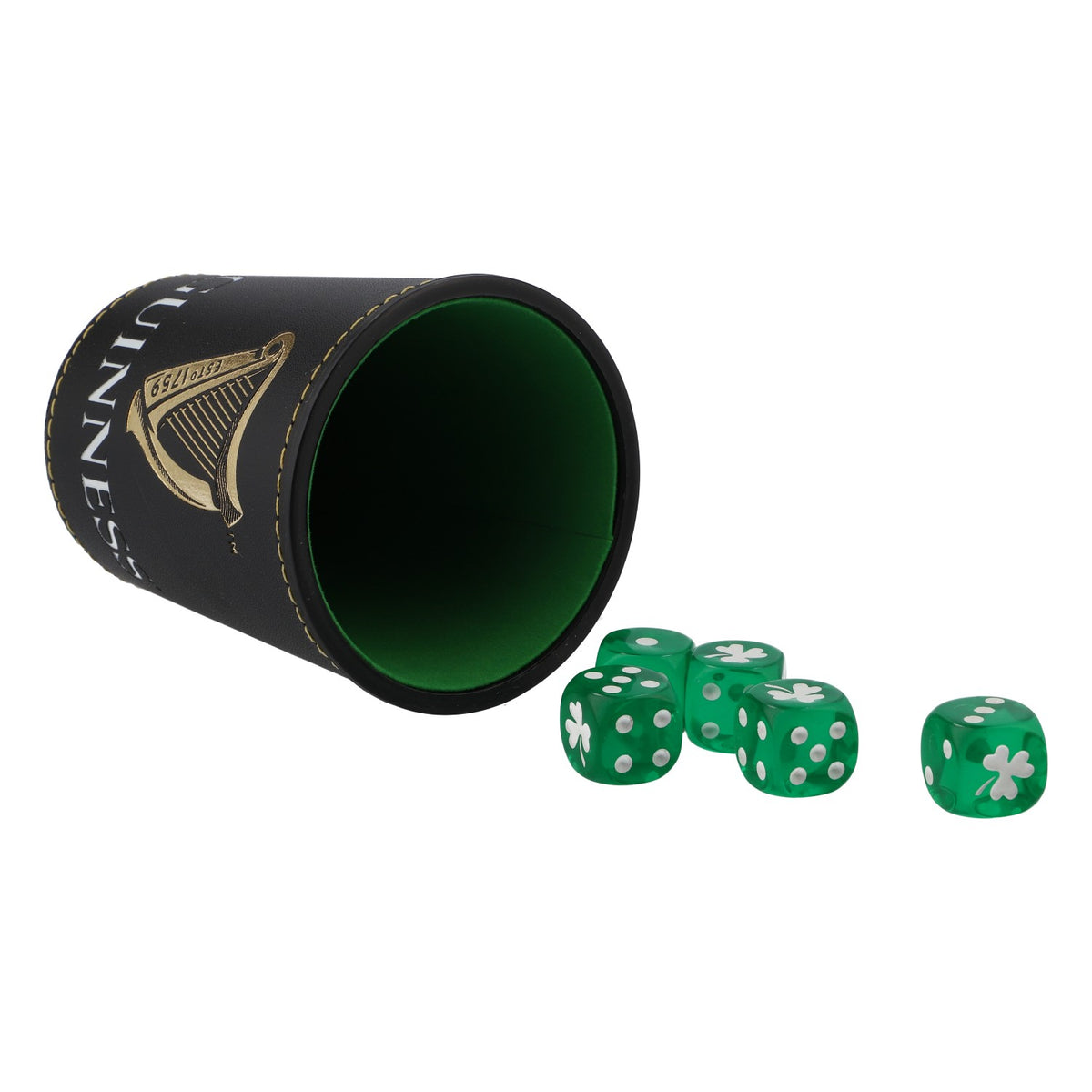 Guinness Bier Würfelspiel Knobelbecher Spieleabend Grüne Würfel – Ansicht 4