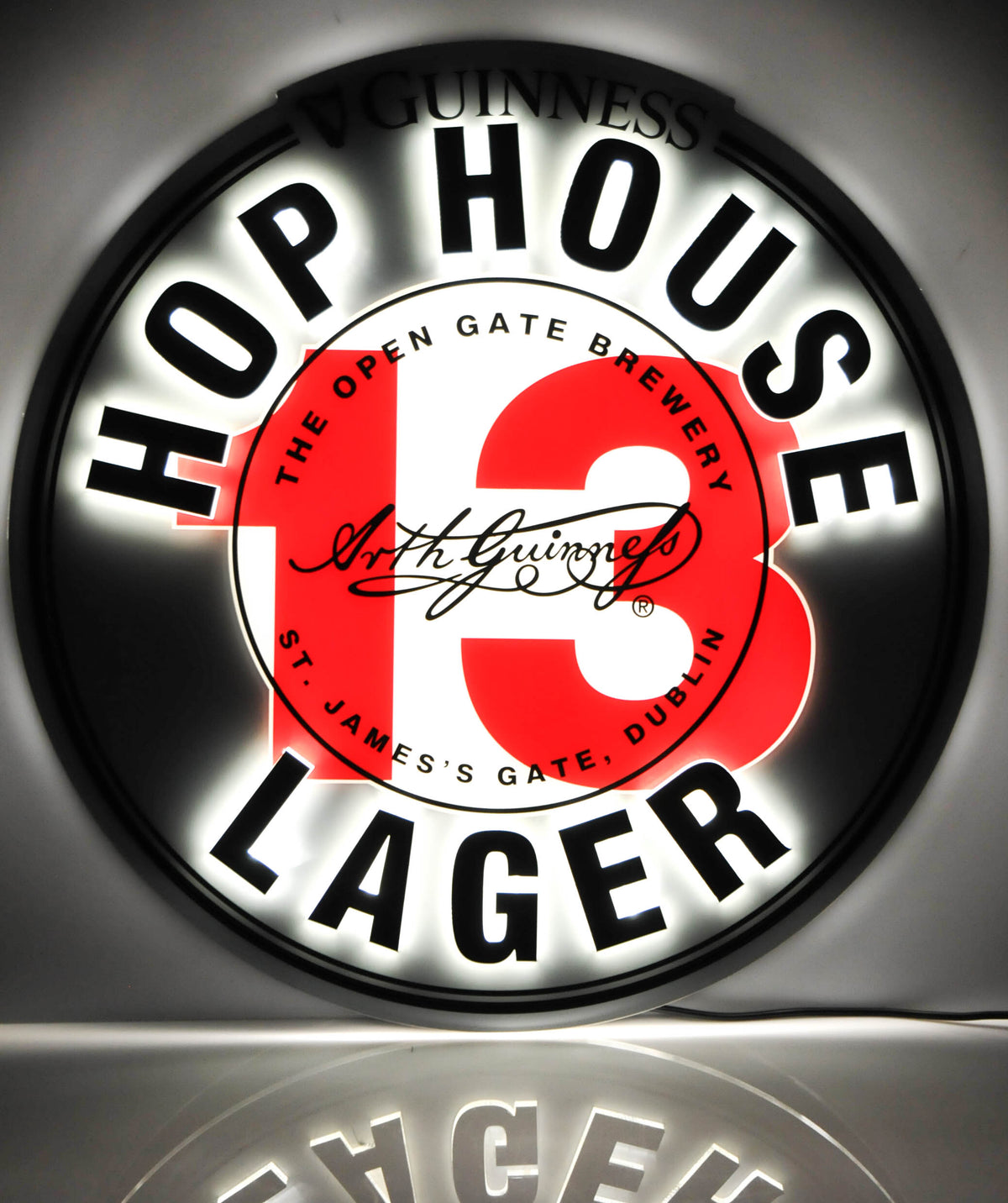 Guinness Leuchtreklame Hop House LED Wall Sign Wandschild Illumi Bar Kneipe UK – Ansicht 2
