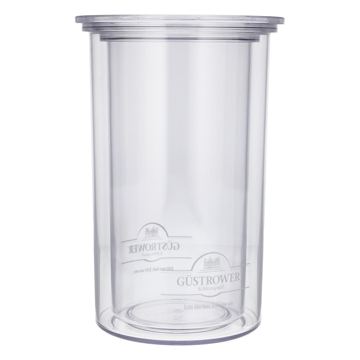 Güstrower Schlossquell Doppelwandiger Acryl Flaschenkühler 0,7l / 1,0l