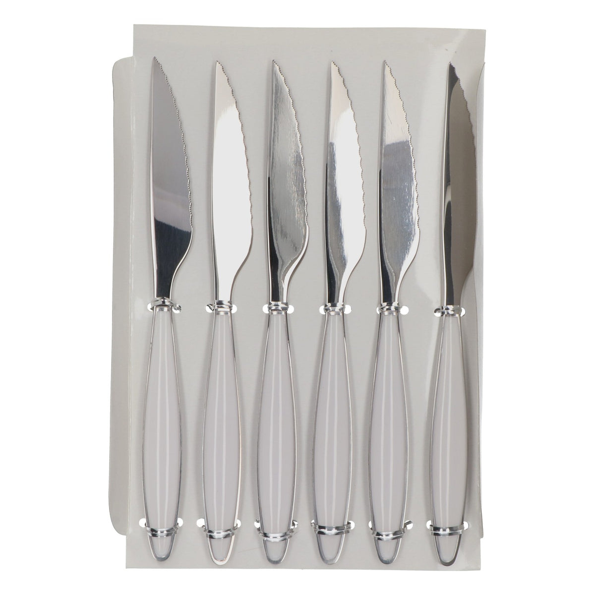 Guzzini Cooking Steakmesser-Set 6-teilig "Feeling" Edelstahl 18/10 weiß