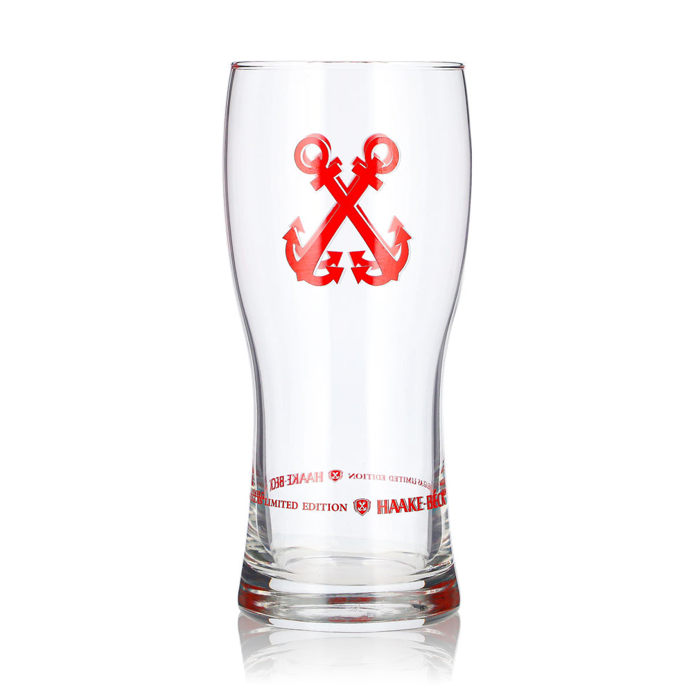 Haake Beck Bier Glas 0,38l Rotes Logo Sammelglas Limited Edition (3) Anker