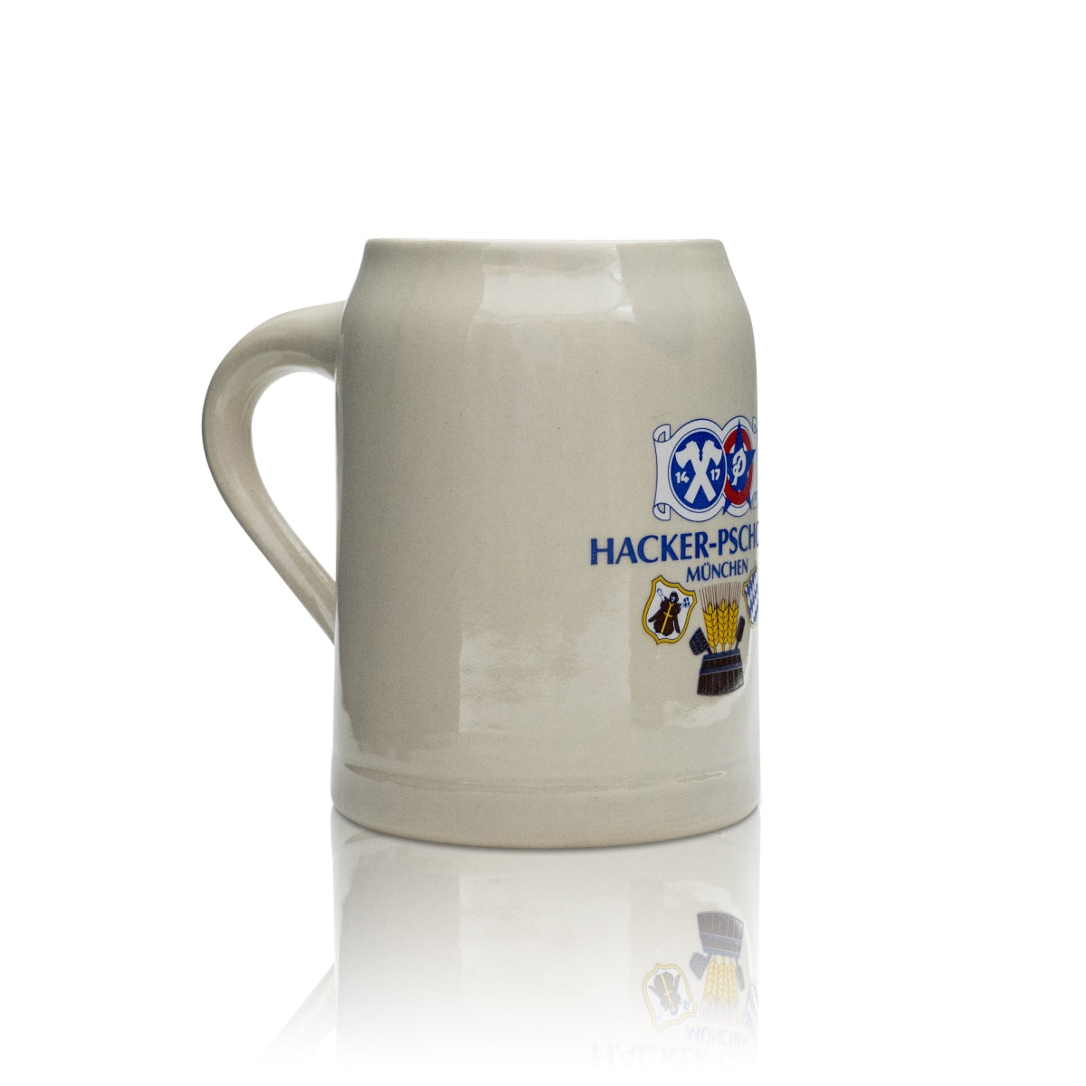 Hacker Pschorr Bierkrug Glas 0,5l Ton Humpen Seidel Gläser Gastro München Brau – Ansicht 2