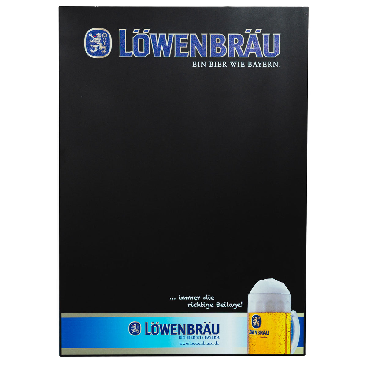 Haller Löwenbräu Bier Blechtafel 48x68x1,5 cm