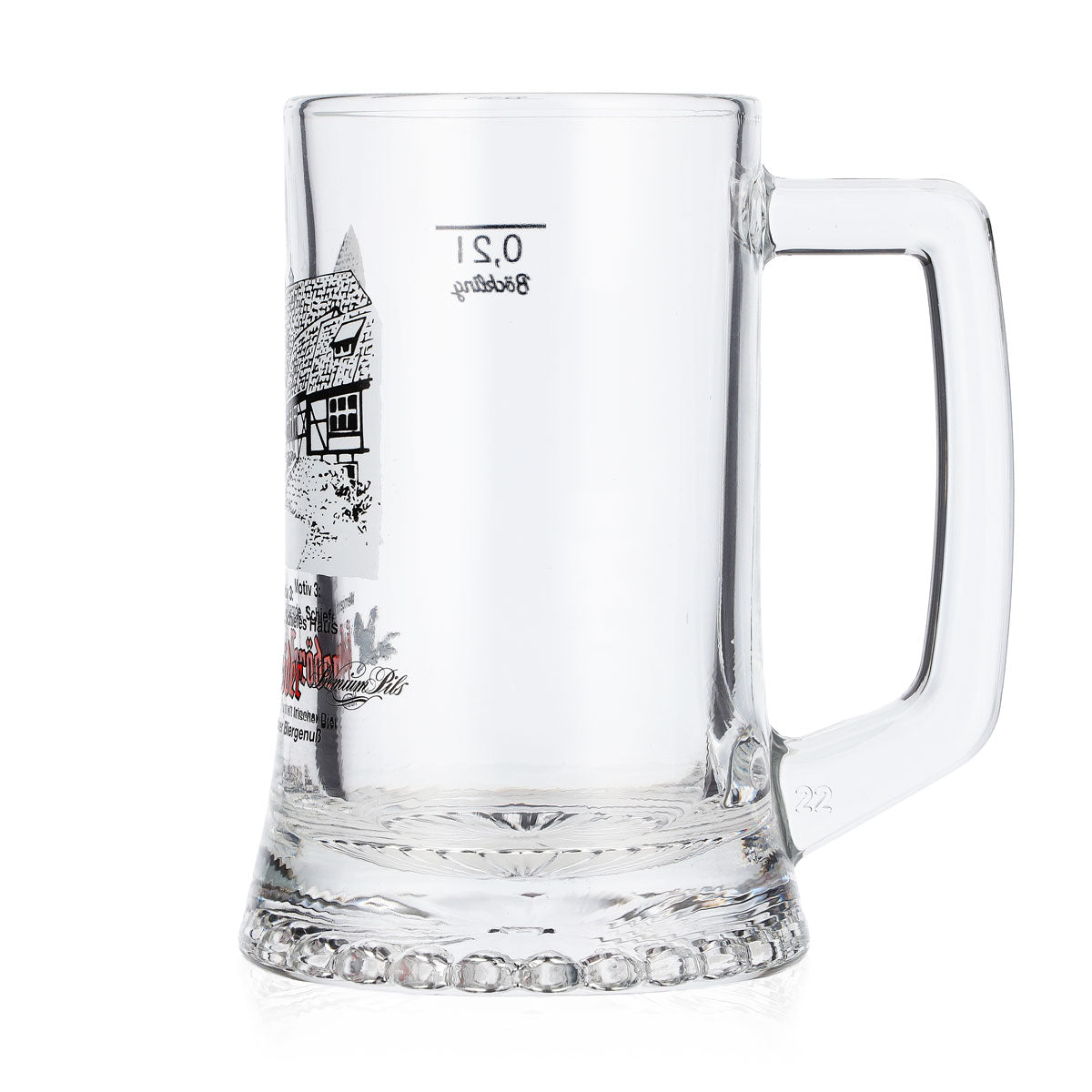 Hasseröder Bier Glas Bierkrug 0,2l Motiv 3 Wernigerode Schiefes Haus Böckling – Ansicht 5