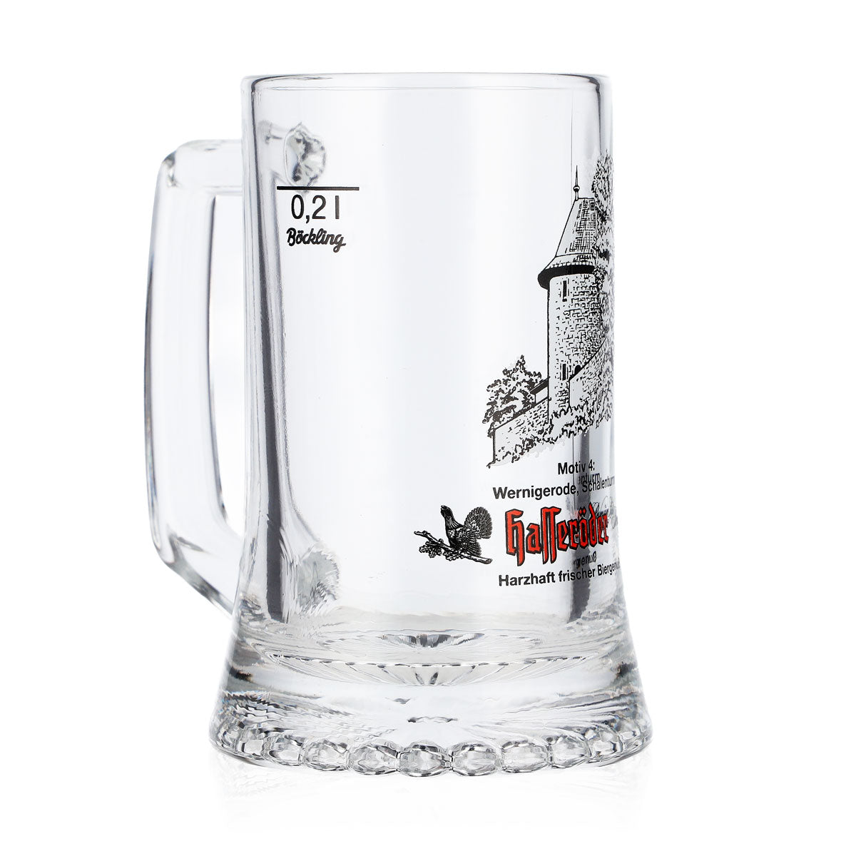 Hasseröder Bier Glas Bierkrug 0,2l Motiv 4 Wernigerode Schalenturm Böckling – Ansicht 2