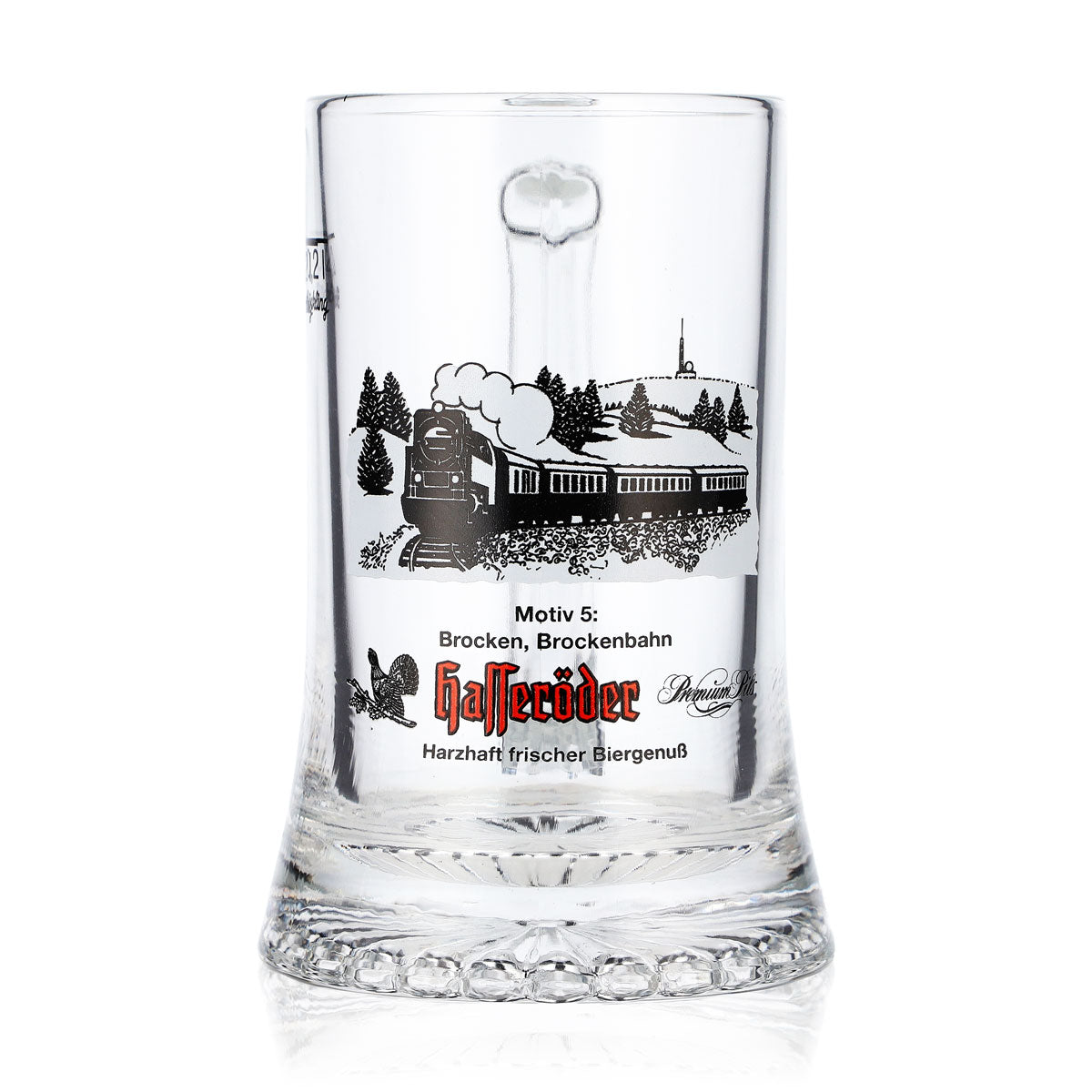 Hasseröder Bier Glas Bierkrug 0,2l Motiv 5 Brocken Brockenbahn Böckling Maßkrug