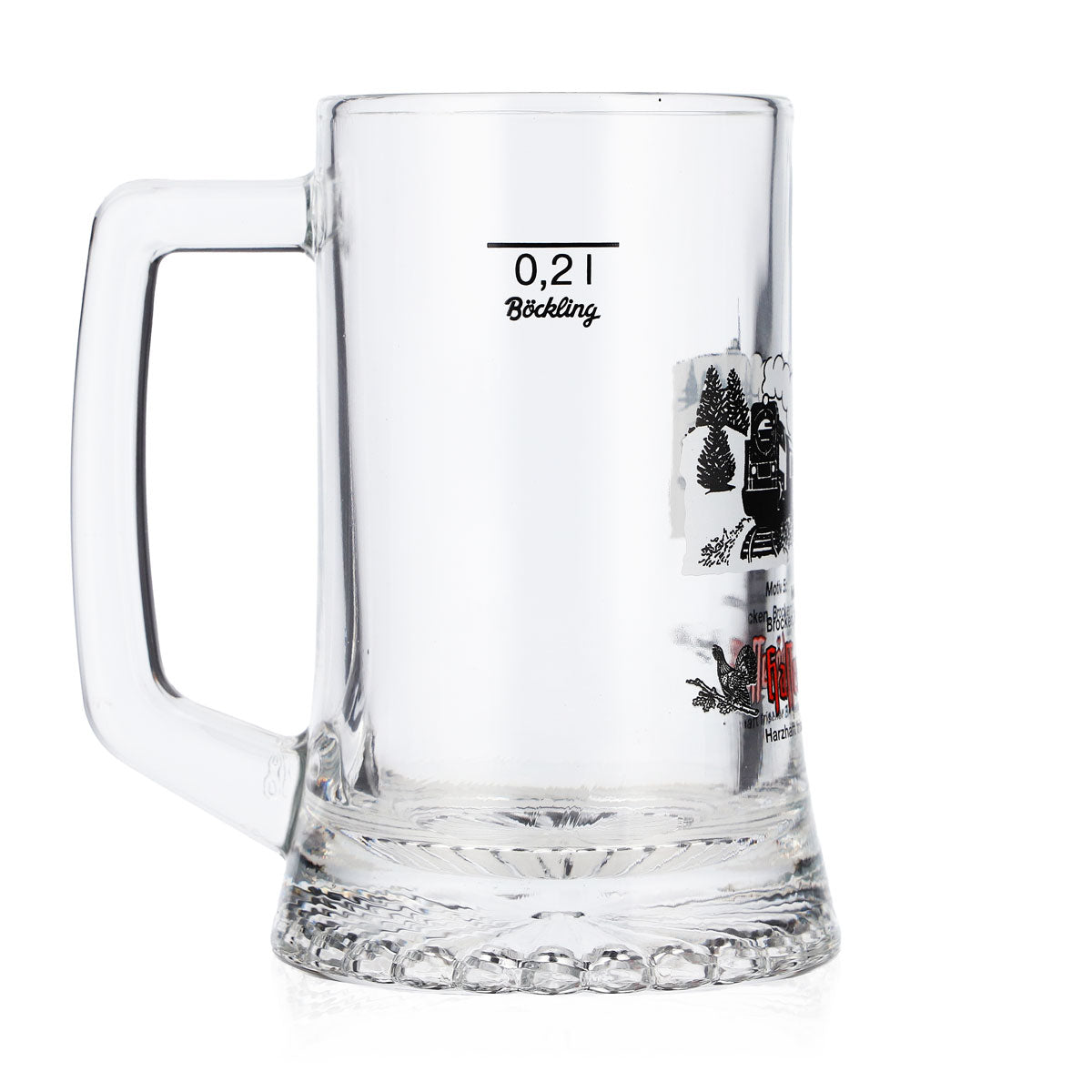Hasseröder Bier Glas Bierkrug 0,2l Motiv 5 Brocken Brockenbahn Böckling Maßkrug – Ansicht 3