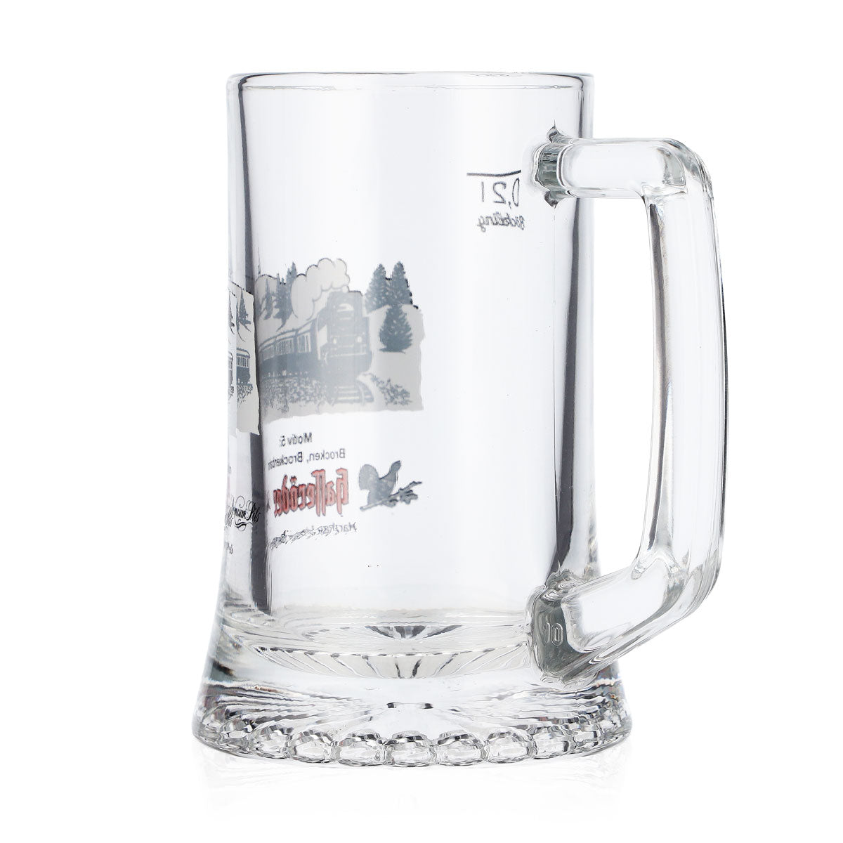 Hasseröder Bier Glas Bierkrug 0,2l Motiv 5 Brocken Brockenbahn Böckling Maßkrug – Ansicht 4
