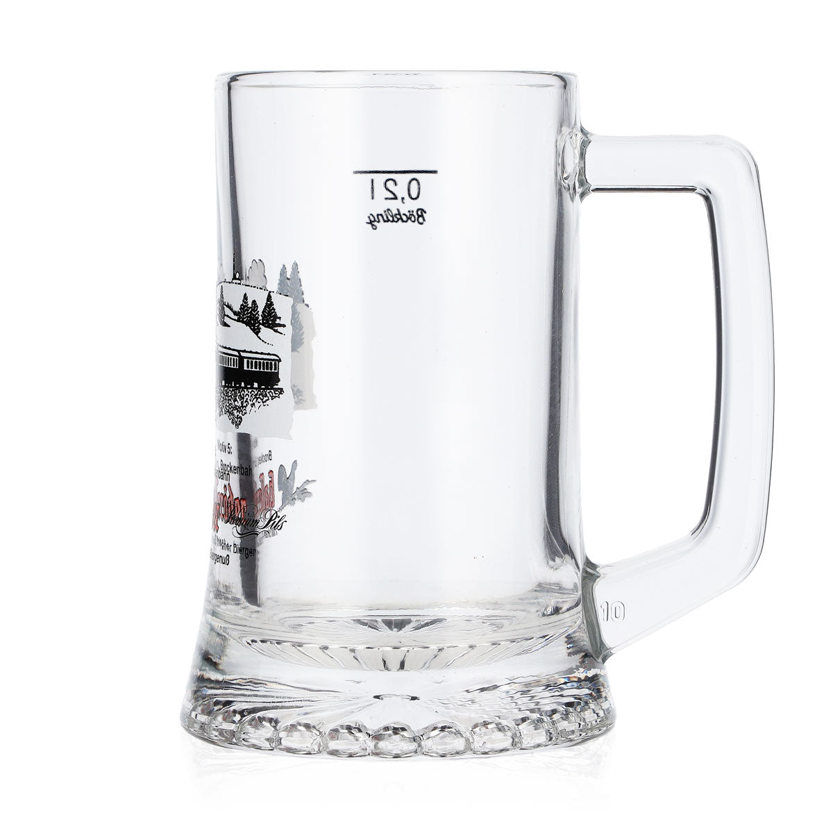 Hasseröder Bier Glas Bierkrug 0,2l Motiv 5 Brocken Brockenbahn Böckling Maßkrug – Ansicht 5