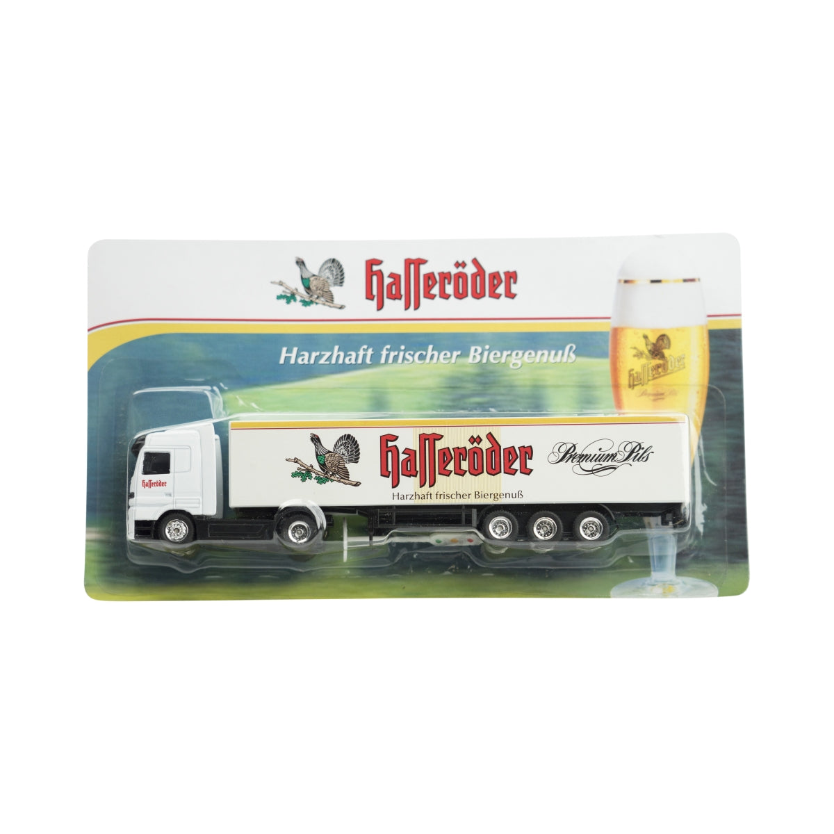 Hasseröder Bier Truck Weiß Mercedes Actross Mini LKW Sammler Werbe Merch