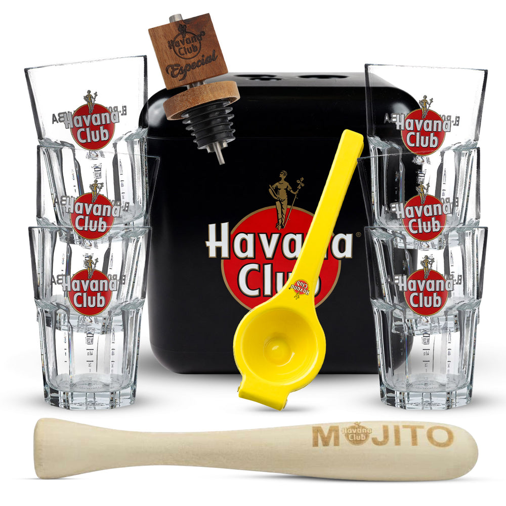 Havana Club Bar Bundle Set II aus Stößel Limettenpresse Eisbox und Ausgießer