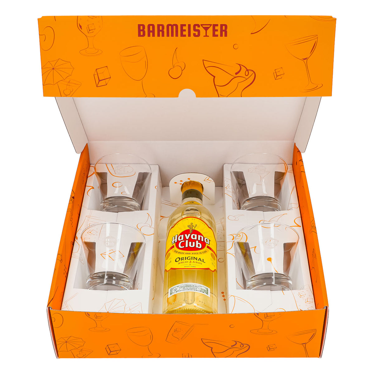 Havana Club Geschenkset 0,7l Flasche 37,5 % Vol. + Tumbler–orange – Ansicht 2