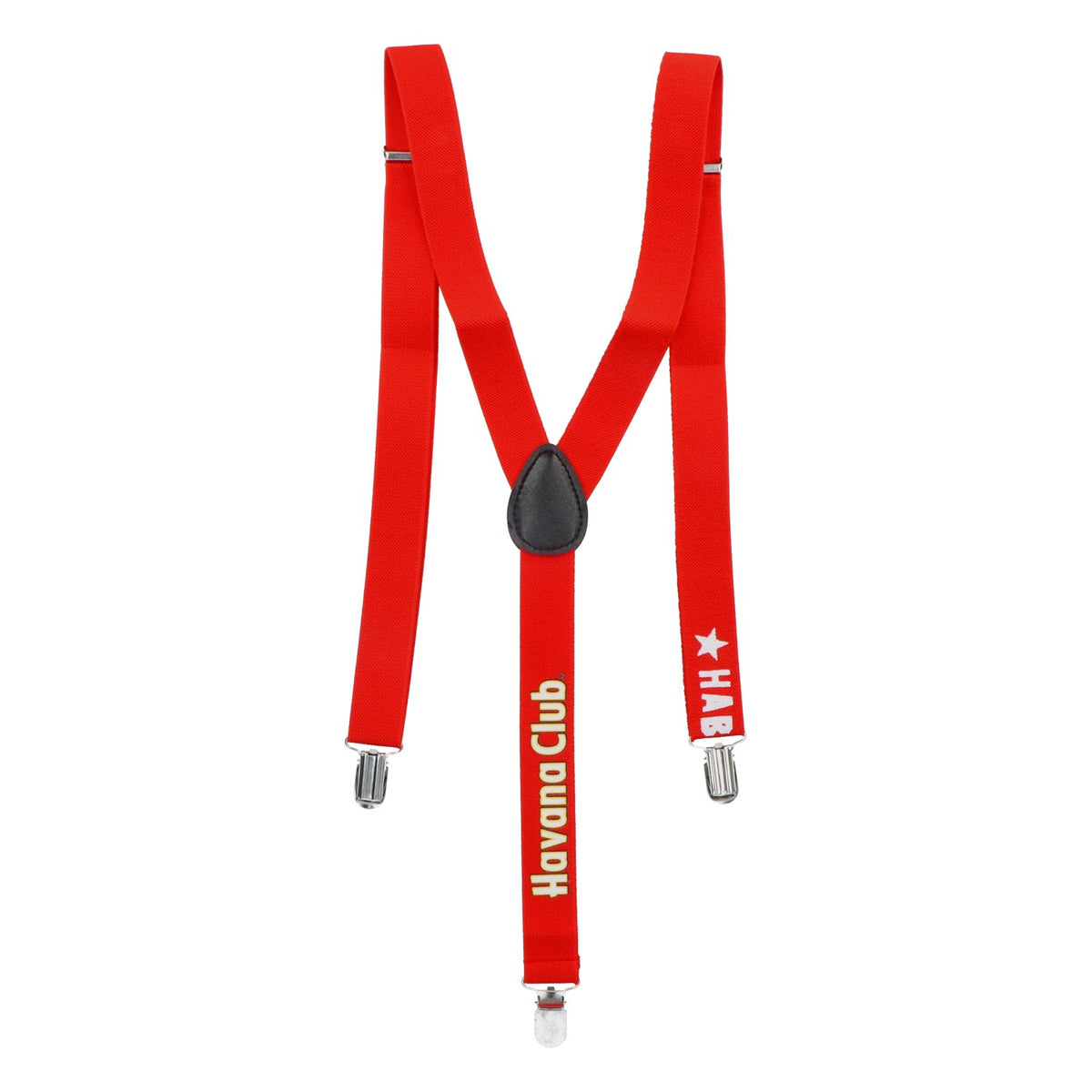 Havana Club Rum Hosenträger Habanero Metallclips Unisex rot