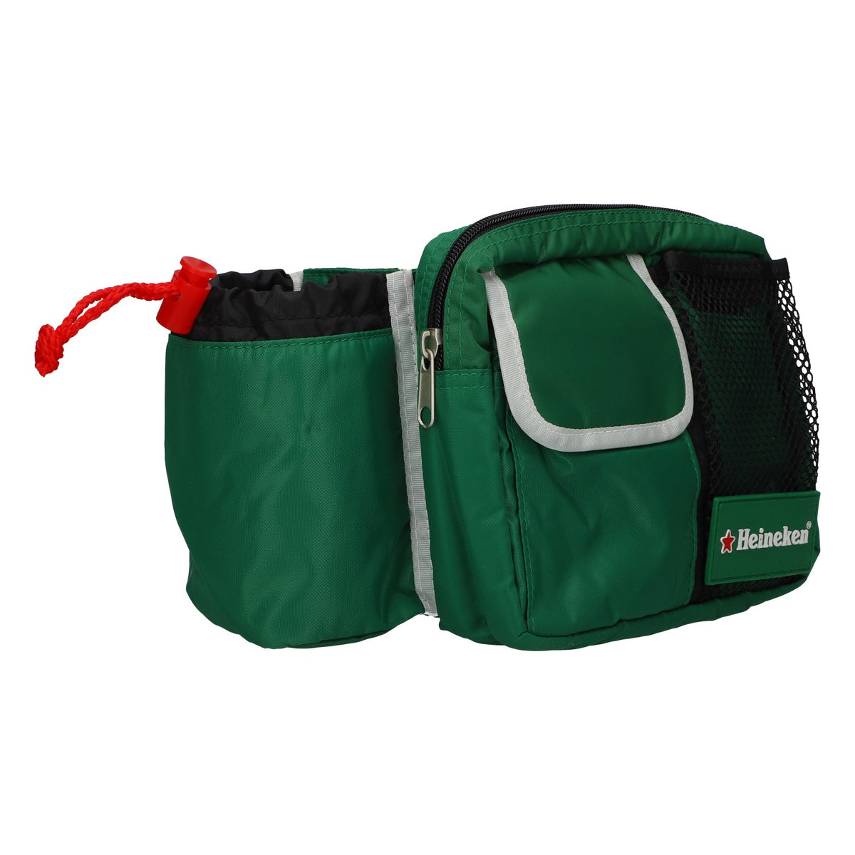 Heineken Bauchtasche grün mit Dosen Flaschen Fach Polyester Outdoor Bier Tasche – Ansicht 2
