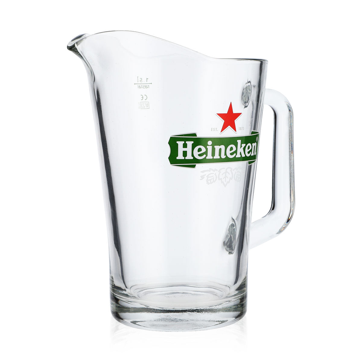 Heineken Bier Glas 1,5l Karaffe Pitcher Bierseidel Blattlogo rastal Lousiana – Ansicht 2