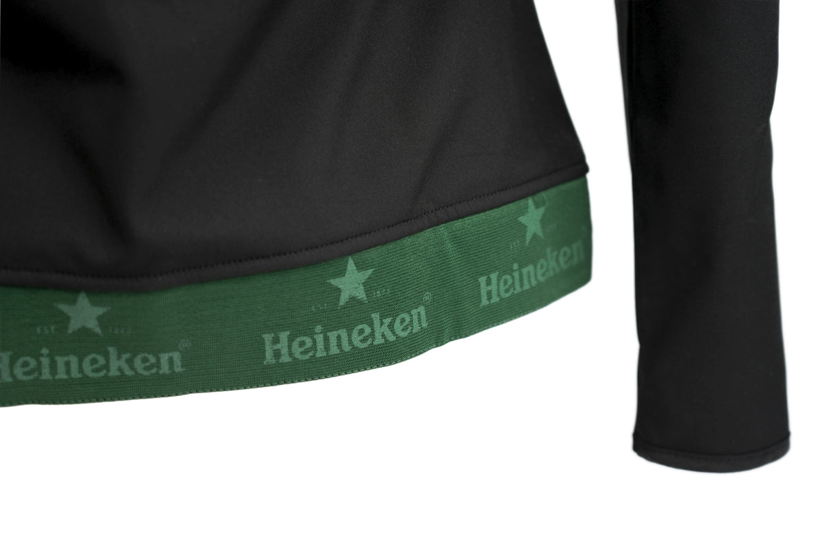 Heineken Bier Jacke Damen Gr. L Schwarz/Grün Softshell mit Reißverschluss – Ansicht 5