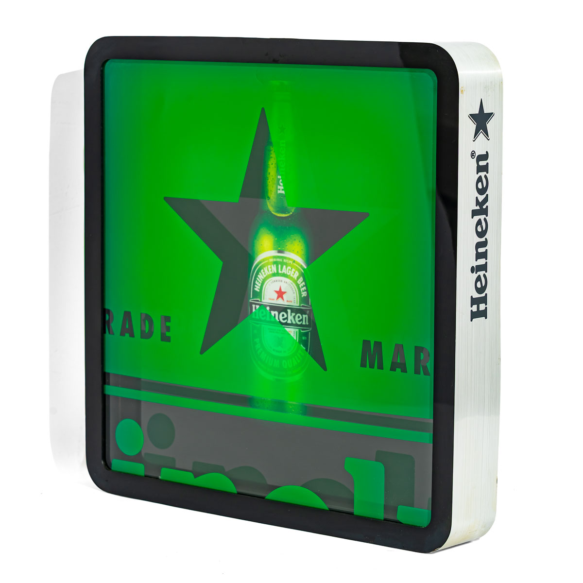 Heineken Bier LED Leuchtreklame Leuchte 40x40 cm inkl. Netzteil Kasten – Ansicht 4