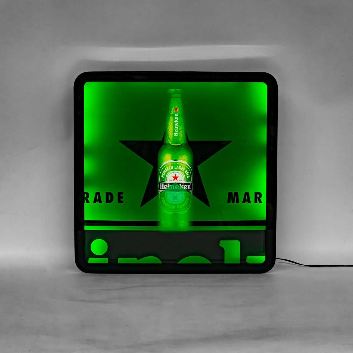 Heineken Bier LED Leuchtreklame Leuchte 40x40 cm inkl. Netzteil Kasten – Ansicht 5