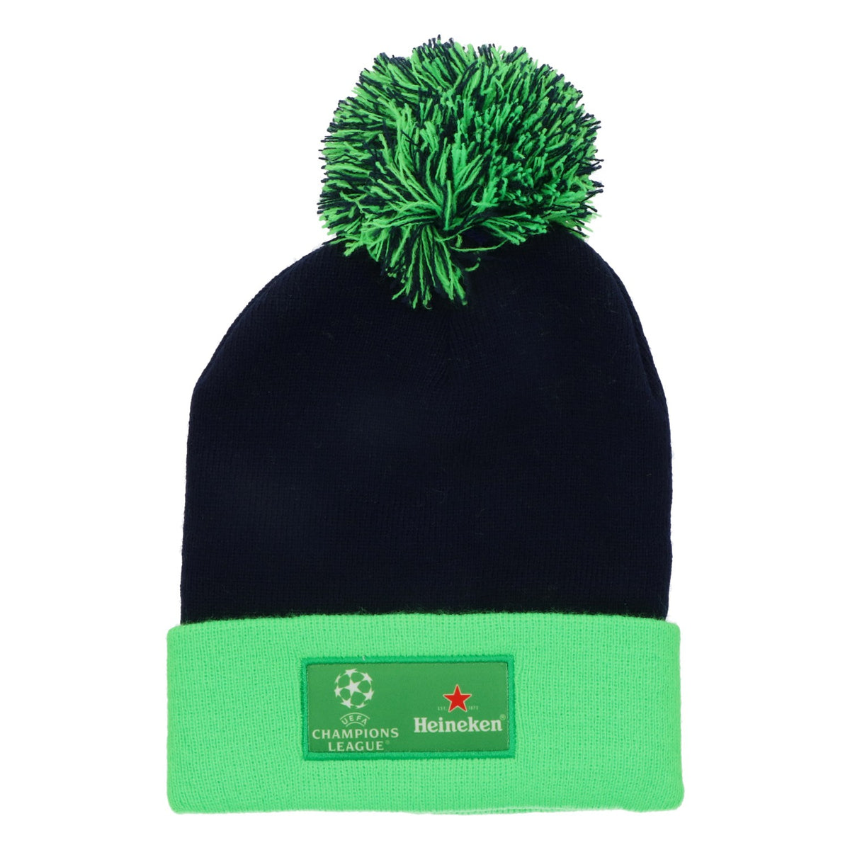 Heineken Bier Wollmütze Wintermütze Grün/Schwarz Champions League