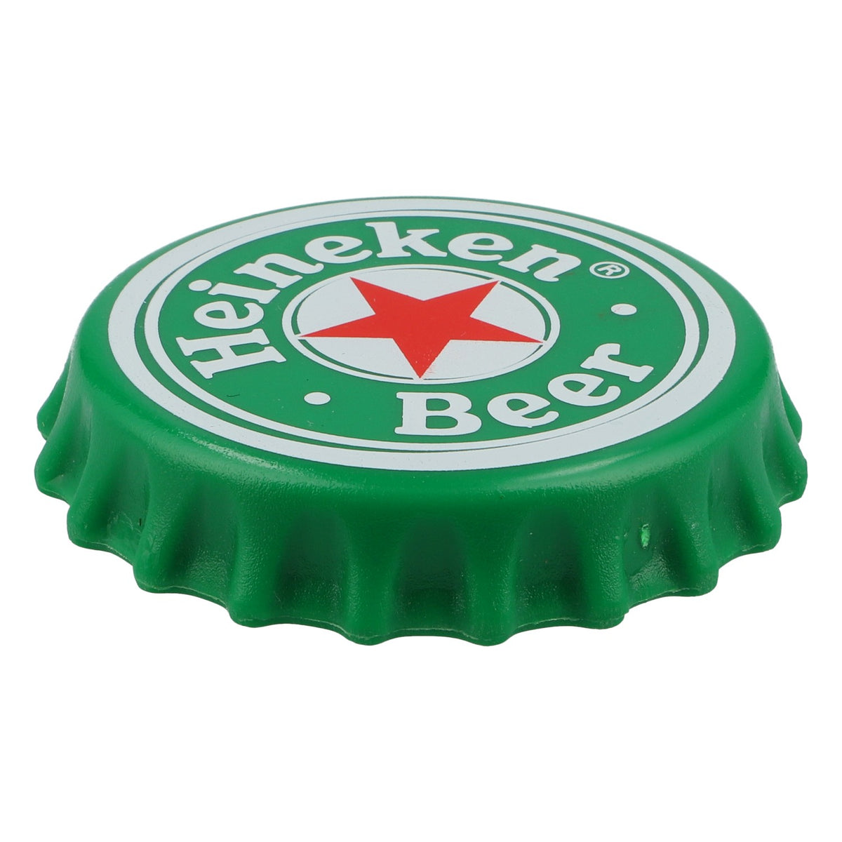 Heineken Flaschenöffner Kapselheber Kronkorken grün Kunststoff Edelstahl