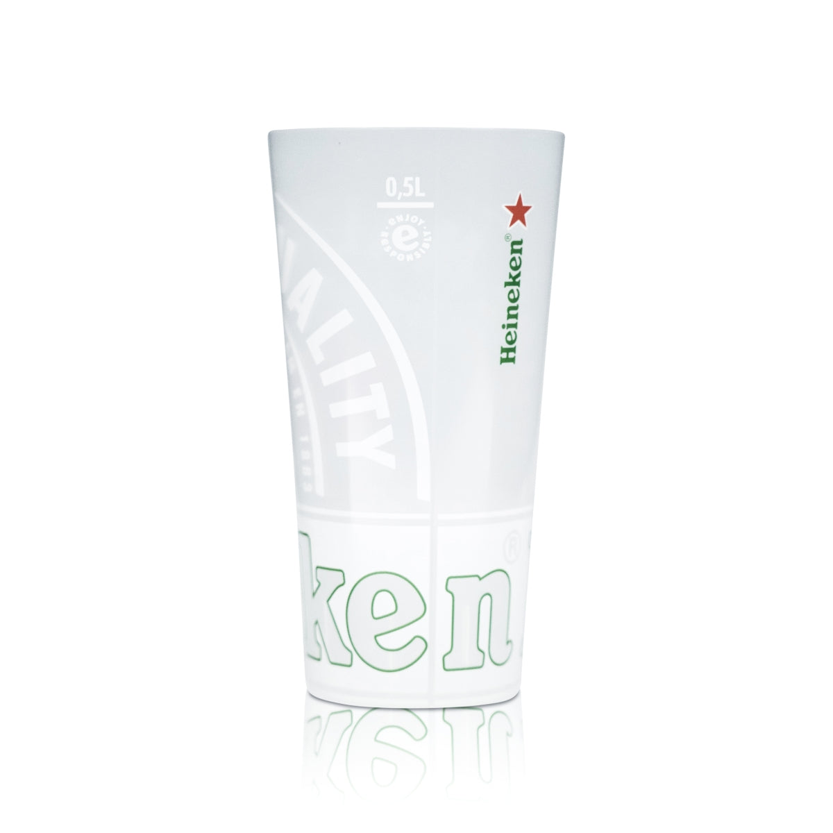 6x Heineken Kunststoff Bier Becher Glas 0,5l Mehrweg Hartplastik Becher Gläser – Ansicht 3