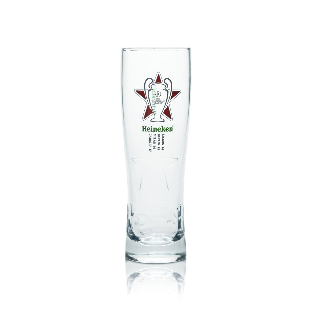 Heineken Pokal Glas 0,25l Kontur Gläser Champions League Sammler Edition Bier