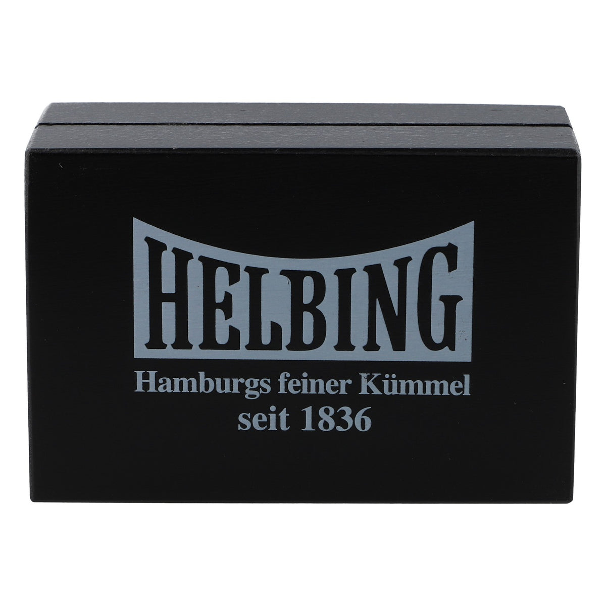 Helbing Kümmel Schnaps Kartenhalter Tischaufsteller schwarz eckig – Ansicht 2