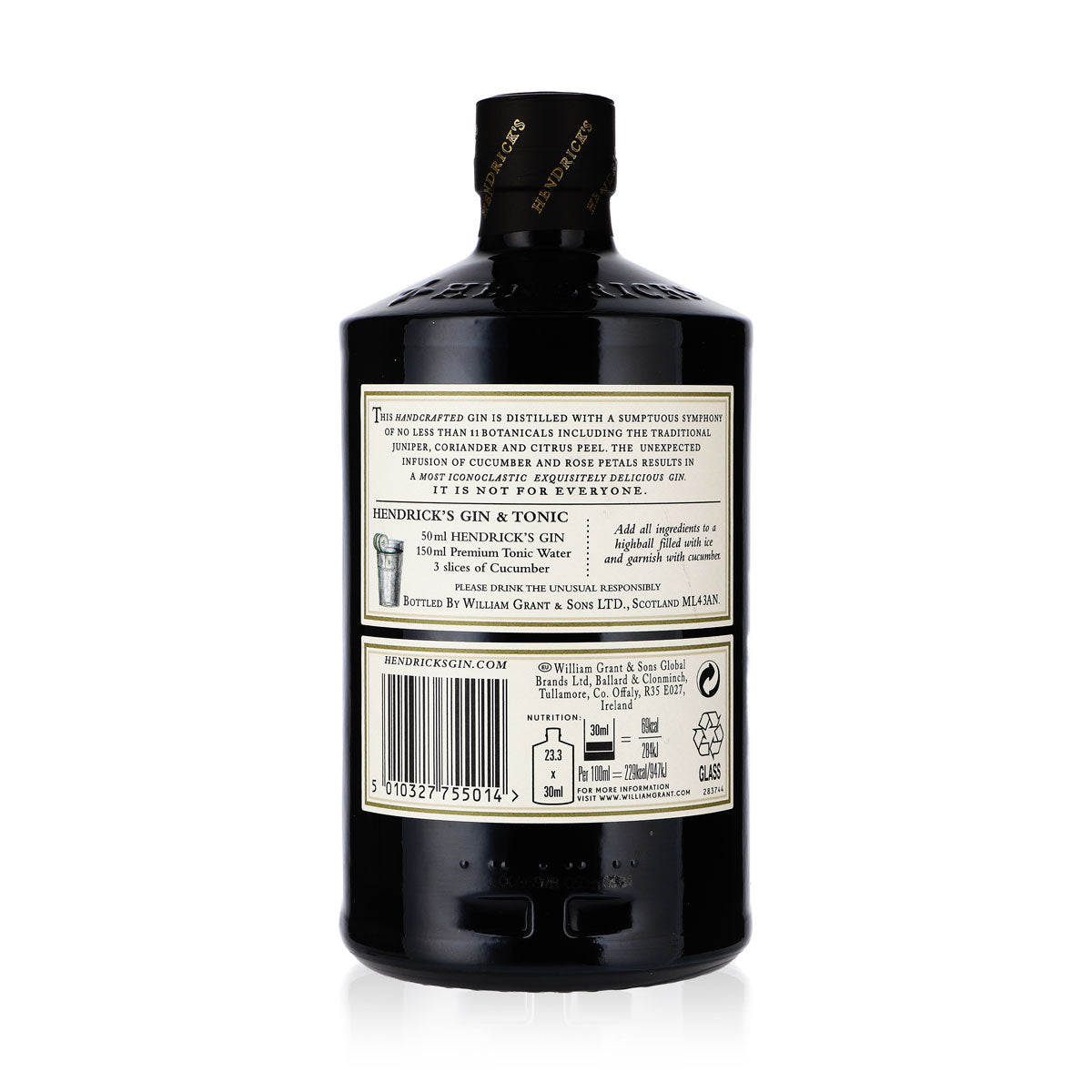 Hendricks Gin 0,7l 44% vol. Flasche – Ansicht 3