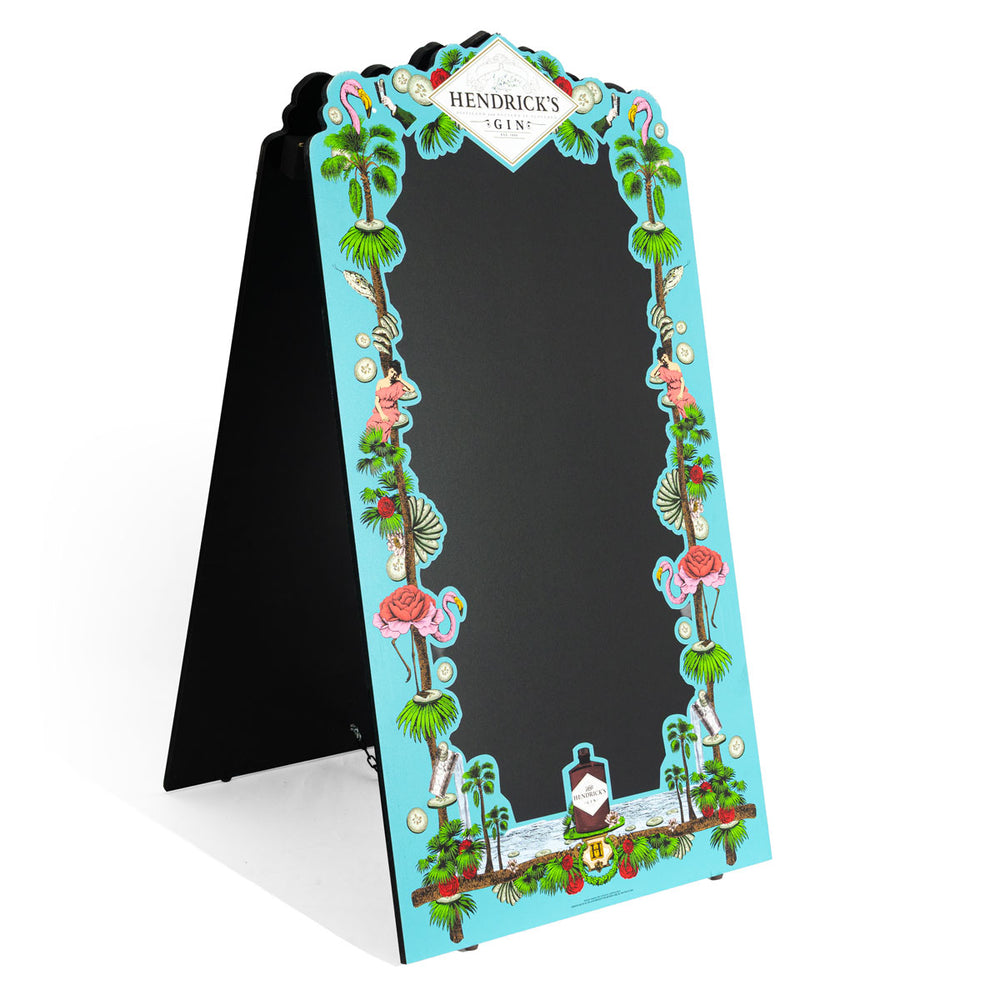 Hendricks Gin A-Frame Kundenstopper Gastrotafel Kreidetafel Aufsteller