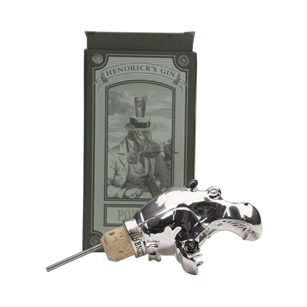 Hendricks Gin Ausgießer Nilpferd Edelstahl Pourer Flaschen Aufsatz Dosierer Bar
