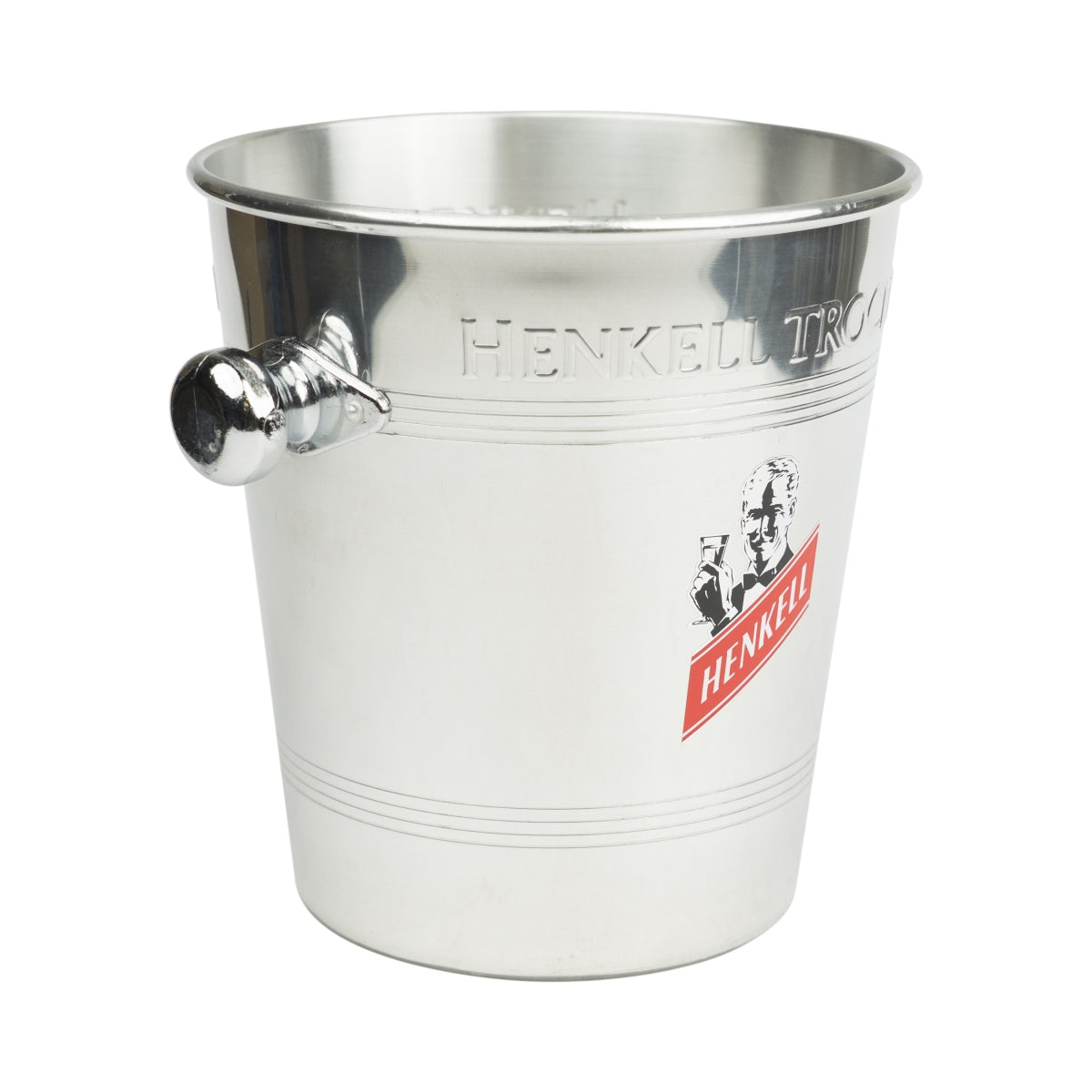 Henkel Sekt trocken Kühler Eimer Metall Retro Flaschen Eiswürfel Box Behälter – Ansicht 2