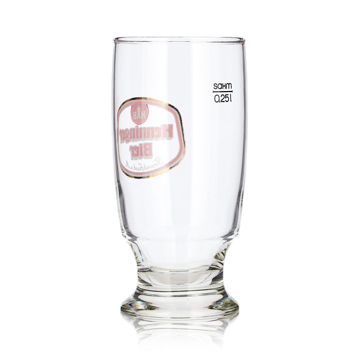 Henninger Bier Glas 0,25l Becher rotes Logo Sahm – Ansicht 4