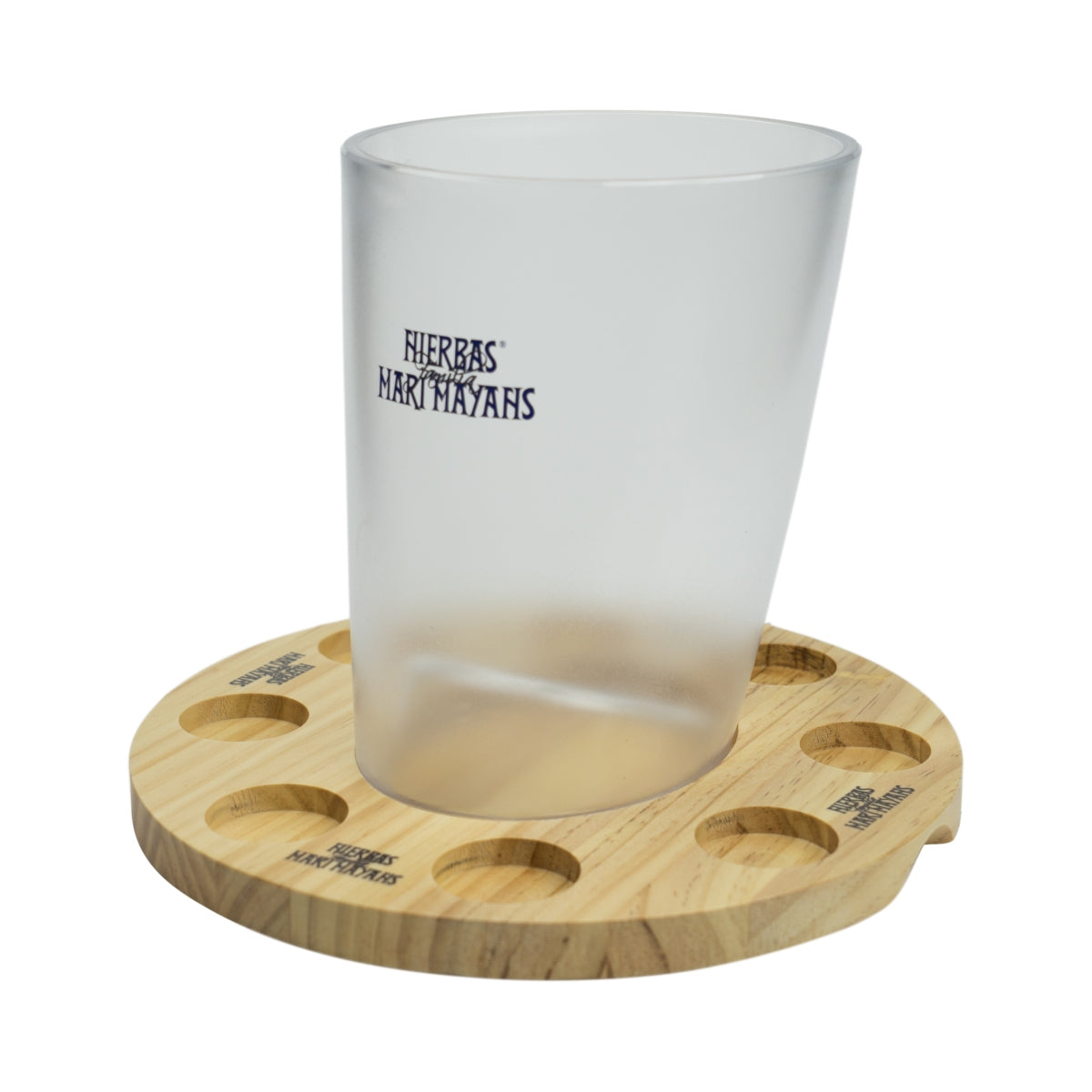 Hierbas Kräuterlikör Kühler + Holz Tablett Eisbox Kühler Flasche Bar Shot Vintage