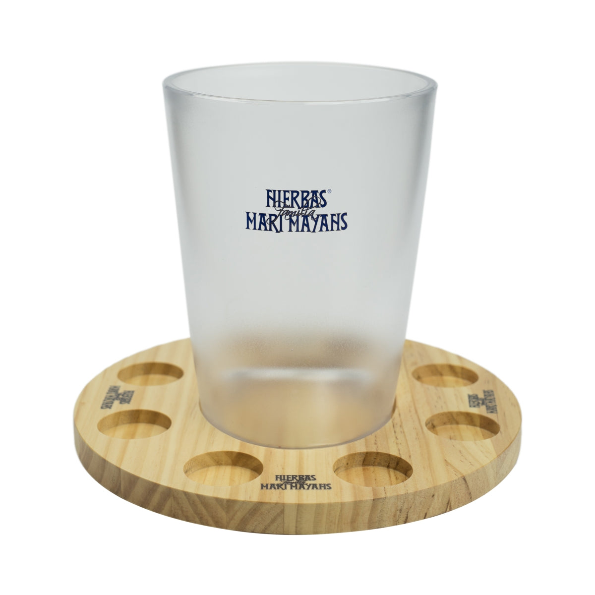 Hierbas Kräuterlikör Kühler + Holz Tablett Eisbox Kühler Flasche Bar Shot Vintage – Ansicht 3