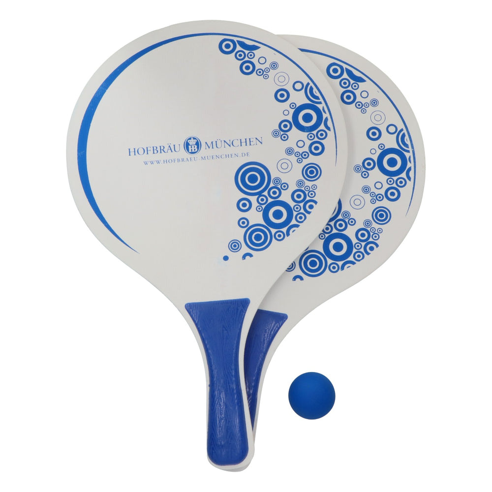 Hofbräu Bier München Beachball Set Spiel Strandtennis 2 Schläger 1 Ball