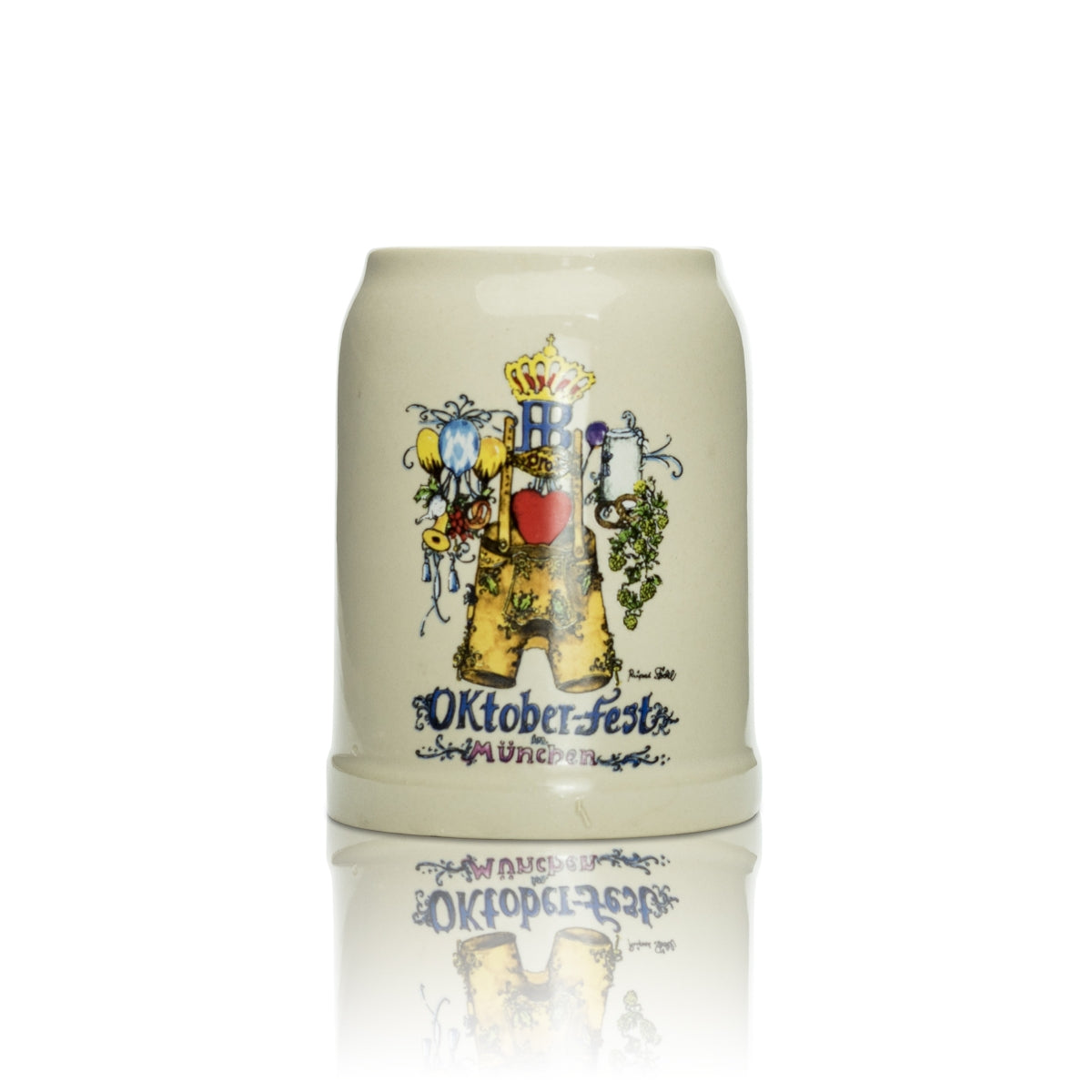 Hofbräu München Tonkrug Glas 0,5l Humpen Seidel Bier Gläser "Oktoberfest" Wiese