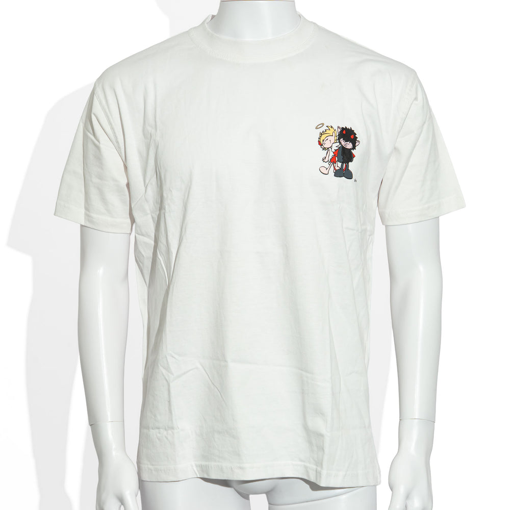 Höllensprudel Whiskey Glas weiß Devil & Angel Nici Baumwolle T-Shirt