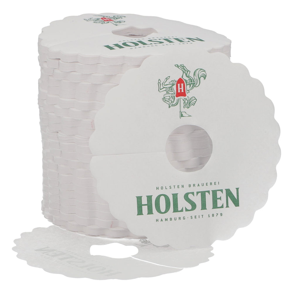 Holsten Bier Untersetzer Tropfdeckchen Papier neu weiß Bierdeckel Coaster