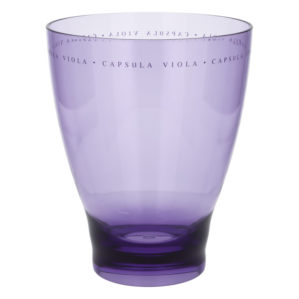 Italesse Wein Flaschenkühler Eiswürfelbehälter Capsula Viola lila Transparent